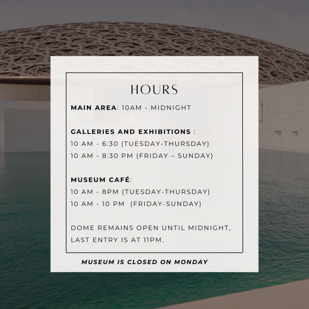 lists museum hours