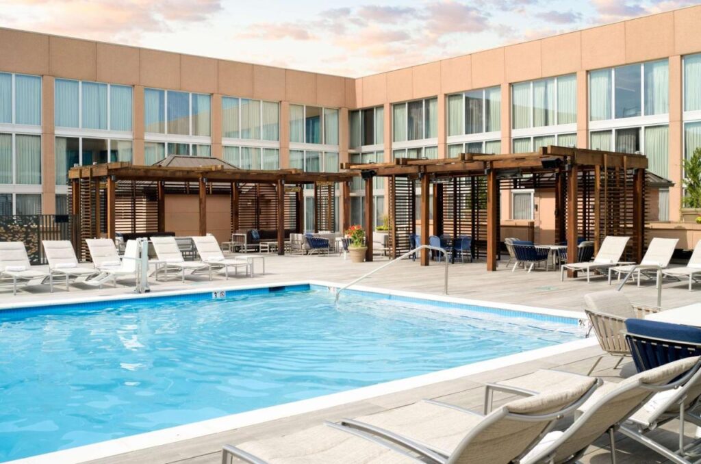 outdoor pool at Hilton DC National Mall the Wharf