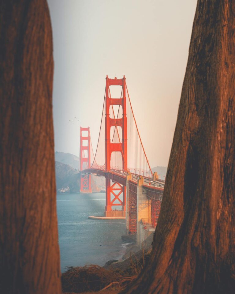 The Golden State Bridge at dawn