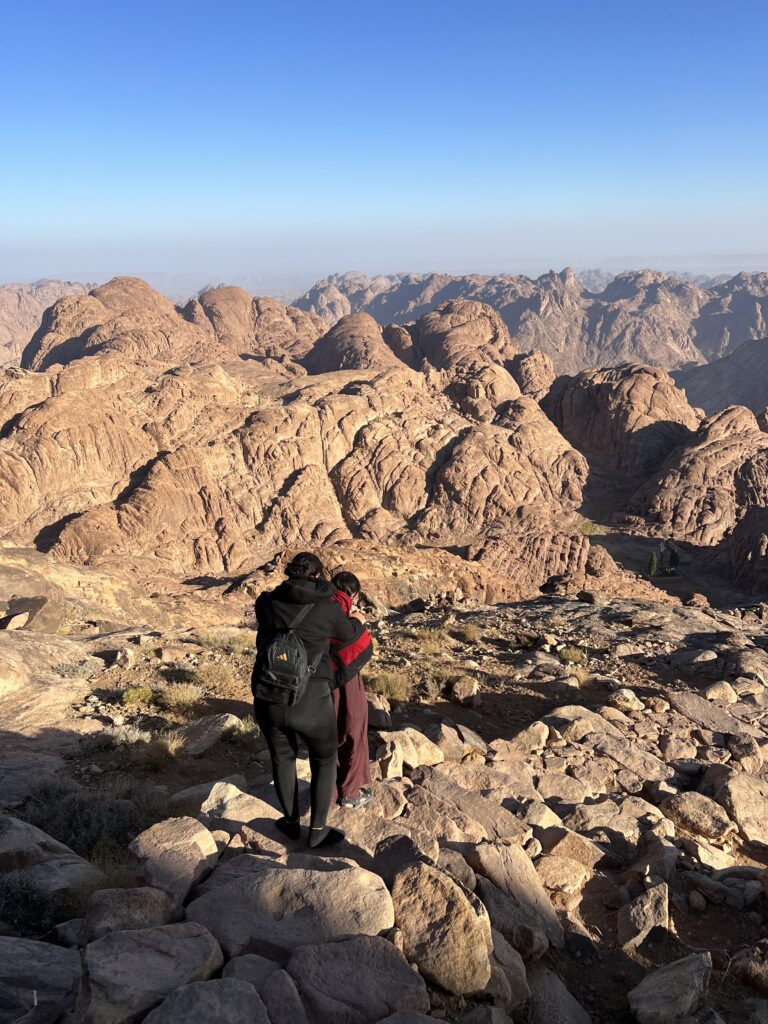 Mt.Sinai landscape with a man and woman in the shoot