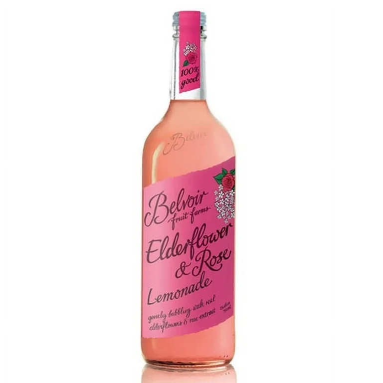pink bottle of non-alcoholic drink 