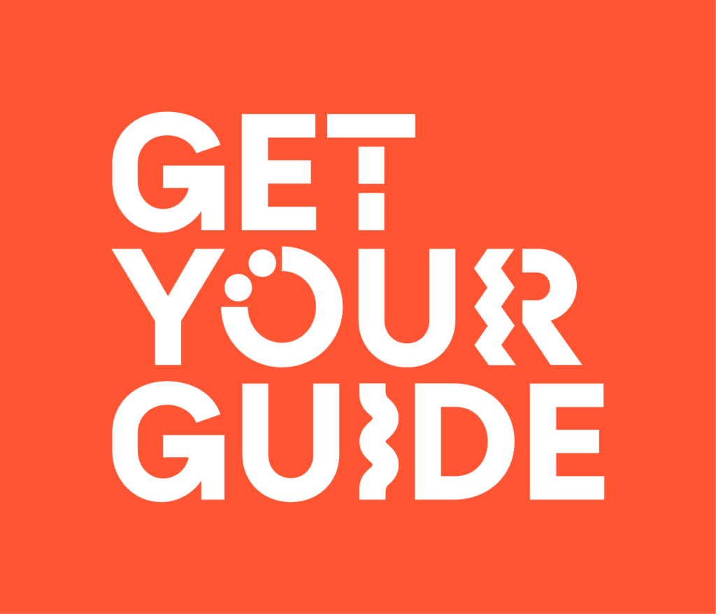 orange and white get your guide logo 