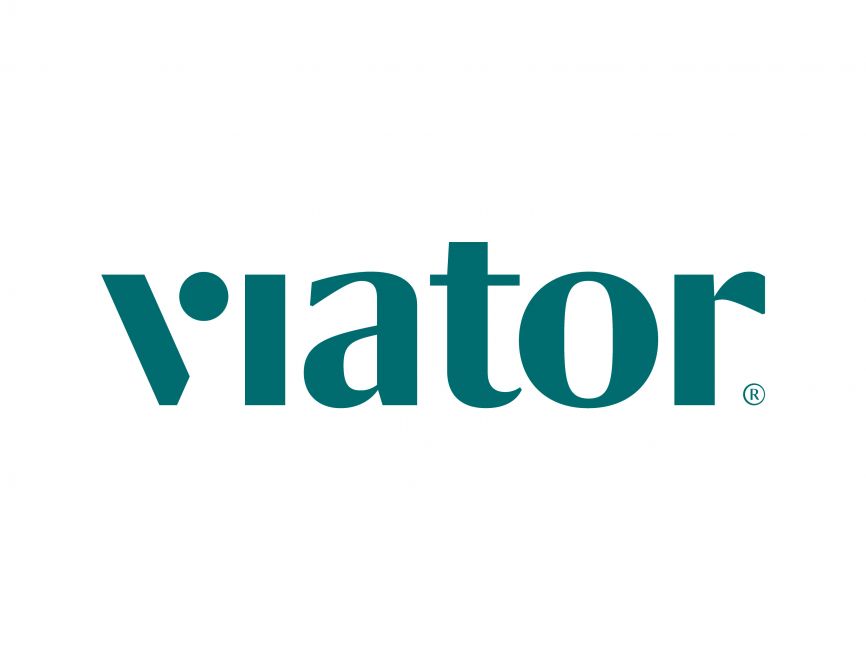 green and white viator logo
